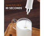 Milk Frother Electric Milk Foamer Coffee Mixer Blender USB Rechargable Maker Mini Blender 3 Heads Kitchen Foam Machine Blower - Black