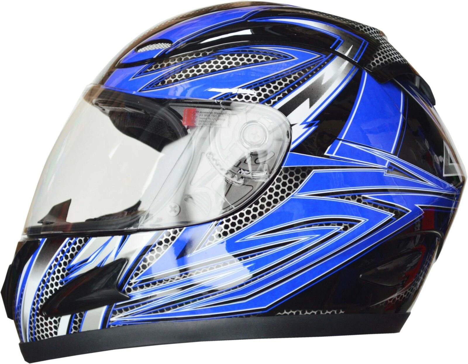 Full Face Motorcycle Helmet Blue