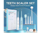 Portable Sonic Dental Scaler Electric Toothbrush Oral Teeth Tartar Remover Calculus Plaque Stains Cleaner Tooth Whitening Tools - Blue