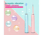 Newest 6 in1 Electric Toothbrush Tooth Cleaner USB Rechargeable 3 Modes Sonic Dental Scaler High-frequency to Remove Tartar Stain - Blue