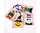 4Pcs Halloween Gift Non Woven Tote Bag Candy Bag Ghost Festival Pumpkin Bag-4 Color