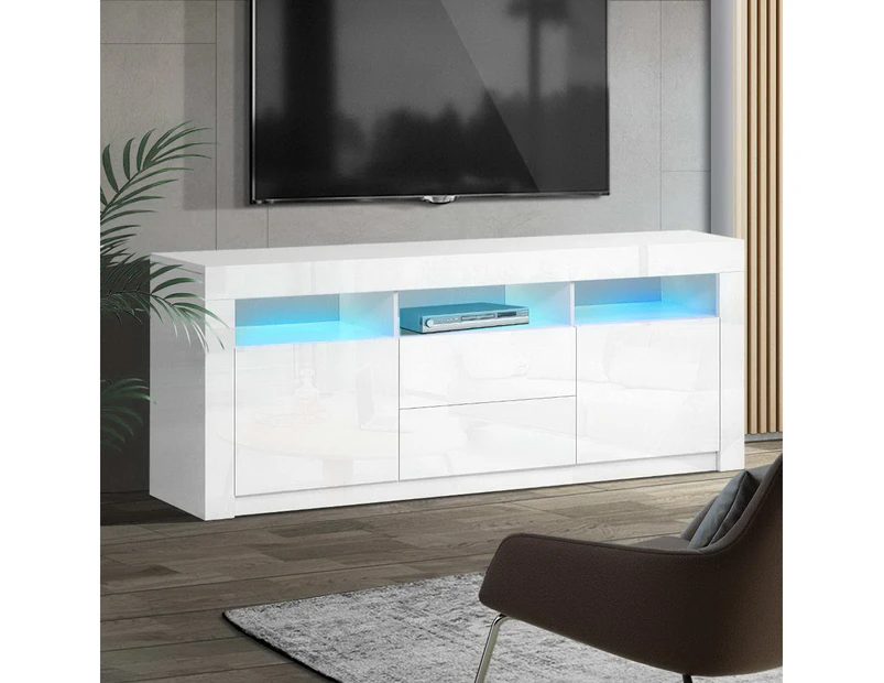 Artiss Entertainment Unit TV Cabinet LED 160cm White Anna