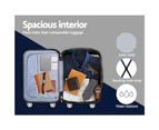 Wanderlite 3pcs Luggage Trolley Set Travel Suitcase Hard Case Carry On Bag Blue