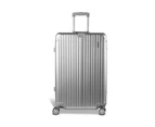 Wanderlite 28" Luggage Trolley Travel Suitcase Set TSA Carry On Lightweight Aluminum Silver