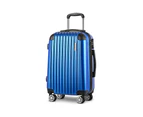 Wanderlite 28" 75cm Luggage Trolley Travel Suitcase Set Carry On Hard Case TSA Lock Lightweight Blue