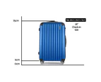 Wanderlite 28" 75cm Luggage Trolley Travel Suitcase Set Carry On Hard Case TSA Lock Lightweight Blue