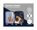Wanderlite 3pcs Luggage Trolley Set Travel Suitcase Hard Case Carry On Bag Black