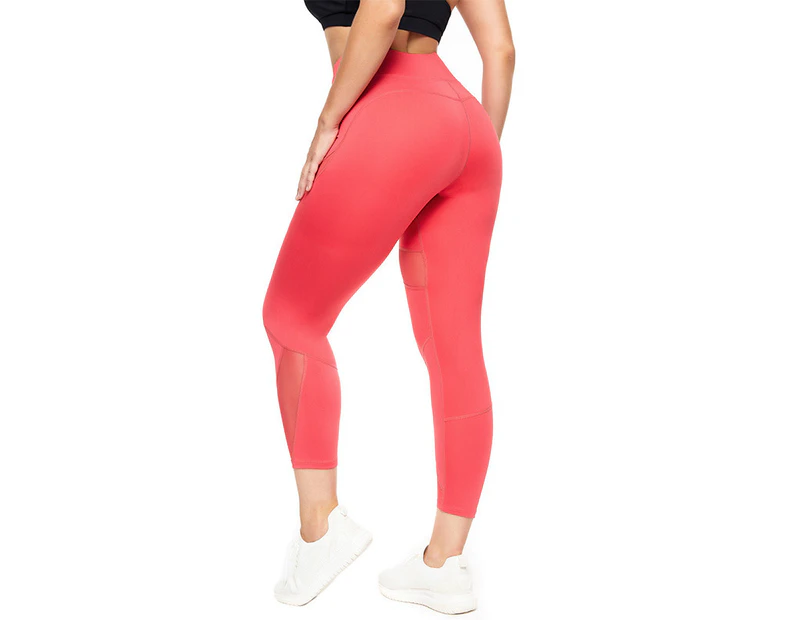 WeMeir Women's Plus Size Sport Pants Breathable Tummy Control Yoga Leggings  for Women Workout Tights Fitness Leggings Sports Pants - Red
