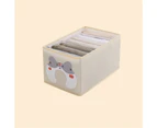 Multi-functional Storage Organizer Large Capacity Non-woven Fabric Moisture-resistant Cartoon Storage Compartment for Household-Beige