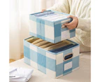 Clothes Organizer Large Capacity Space-saving Fabric Multi-functional Office Documents Magazines Box Household Supplies-Sky Blue