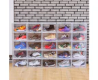 Clear Magnetic Stackable Dustproof Shoes Storage Container Display Box Organizer-Black