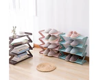 Stainless Steel Shoe Rack Multi-Layer Slipper Footwear Storage Shelf Organizer-Light Pink