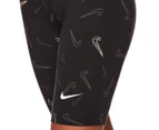 Nike Sportswear Women's AOP Dance Short Tights / Leggings - Black/White