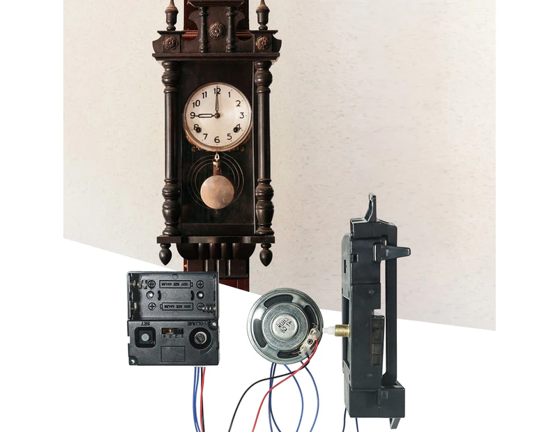 1 Set Clock Movement Volume Labor-saving Low Noise Convenient Simple Replaceable Plastic Quartz Movement Clock Replacement Parts Set Clock Accessory-Black