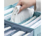 Storage Box Compartment Reusable Oxford Cloth Foldable Jeans Sweaters Clothes Organizer Household Supplies-Blue