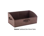 Closet Basket Foldable High Capacity Trapezoidal Design Non Woven Fabric Storage Cloth Cube for Shelf-Coffee