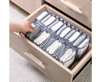 3Pcs/Set Foldable Home Scarf Sock Bra Underwear Storage Organizer Drawer Box-Grey