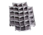 Foldable Removable Underwear Socks Ties Storage Box 30 Cells Drawer Organizer-Dark Gray