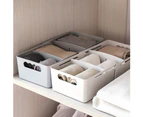 Adjustable Cabinet Drawer Divider Sock Underwear Cosmetic Storage Organizer Box-Grey
