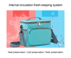 Bento Bag Large Capacity Leak-proof Oxford Cloth Multi-functional Picnic Hiking Lunch Food Thermal Bag School Supplies -Blue