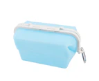 Food Storage Bag Reusable Foldable Silicon Leak-proof Sealing Sandwich Bag for Kitchen-Blue