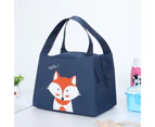Tear Resistant Thermal Insulated Bag Large Capacity Oxford Cloth Beach Picnic Lunch Bag for School-Navy Blue