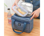 Dust-proof Thermal Insulated Bag Thick Oxford Cloth Premium Quality Lunch Bag for Work-Blue