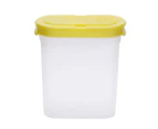 Seasoning Box Sealed Dust-proof Plastic with Lid Food Storage Tank for Kitchen-Yellow