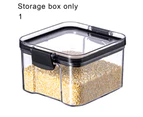 Sealed Can Transparent Large Capacity PP Visible Food Storage Container for Home-Black