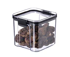 Sealed Can Transparent Large Capacity PP Visible Food Storage Container for Home-Black
