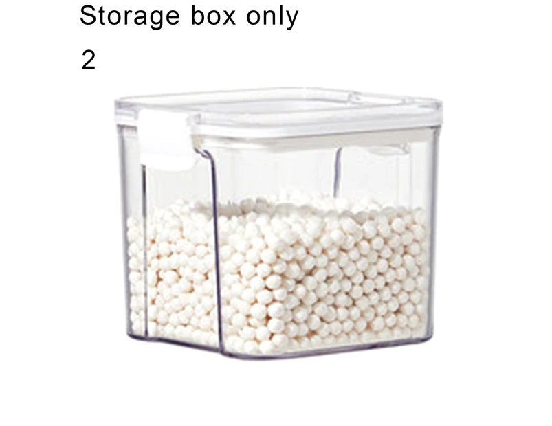 Sealed Can Transparent Large Capacity PP Visible Food Storage Container for Home-White