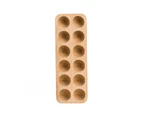 Egg Storage Tray Rustic Style Shockproof Wood Refrigerator Dispenser Egg Organizer for Fridge-4#