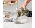 Food Container Food Grade Dust-proof PP Airtight Visible Food Storage Container for Home-Grey