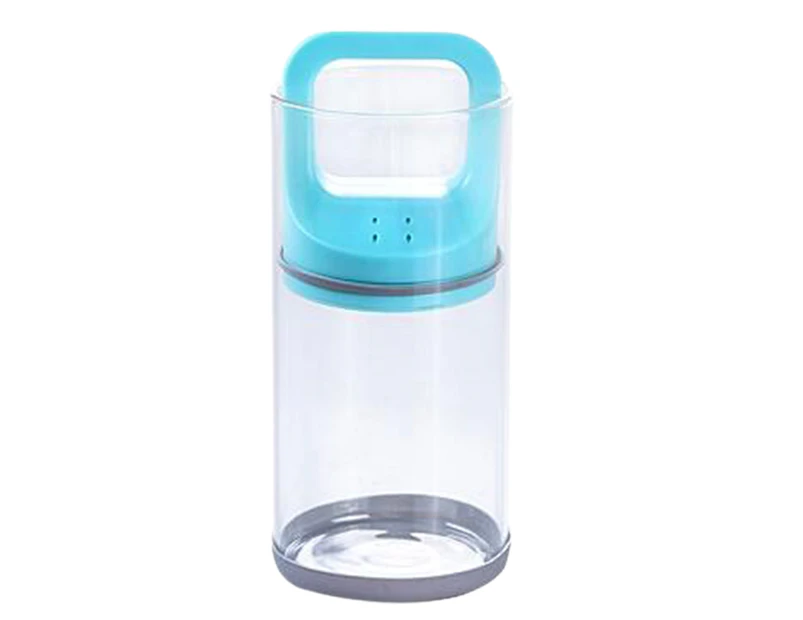 600ml/1000ml Food Container Eco-friendly Large Capacity Glass Airtight Food Storage Container for Home-Blue