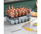 Egg Box Portable Healthy Stable 18/24 Grids Clear Egg Storage Box Tray for Home-Grey