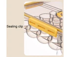 Egg Box Portable Healthy Stable 18/24 Grids Clear Egg Storage Box Tray for Home-Yellow