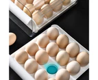 Egg Storage Box Practical Airtight PET 32 Grids Fresh Preservation Egg Organizer for Fridge-White