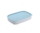Food Storage Box Portable Healthy Multi-layered Fresh Keeping Food Container for Kitchen-Blue