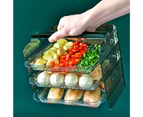 Side Dish Rack Drawer Design Stackable PET Multi-functional Vegetable Meat Kitchen Tray for Restaurant-Green