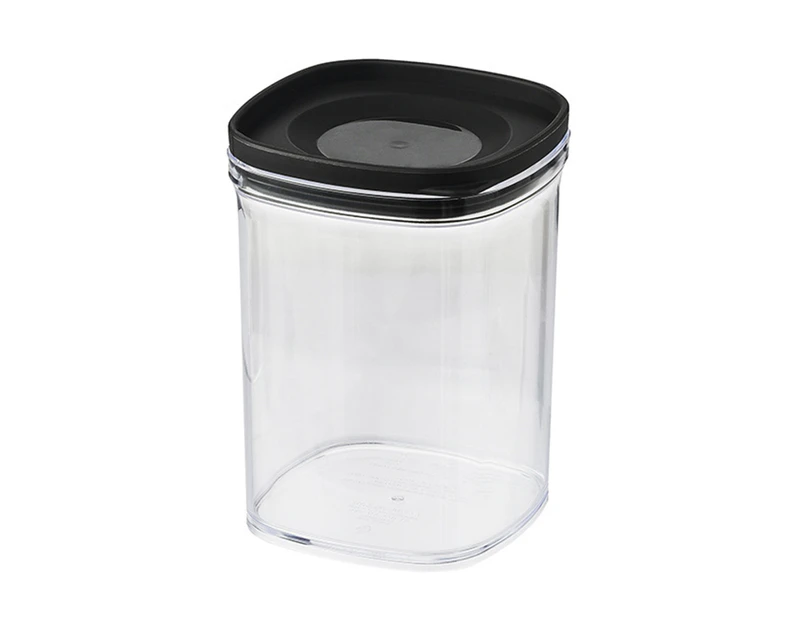 Grain Storage Box Household Multifunctional Portable Transparent Sealed Food Organizer for Home-Black
