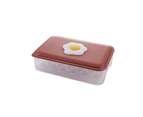 Egg Storage Box with Lid Hollow Bottom 24 Grids Fresh Eggs Container for Kitchen-Red