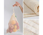 Shopping Bag Reusable Large Capacity Cotton Fruit Vegetable Produce Mesh Tote for Outdoor