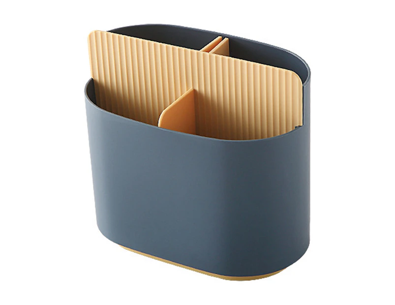Chopstick Shelf Partition Design Fashion Edges Smooth Multifunctional Chopstick Shelf for Table-Dark Blue