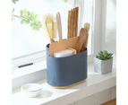Chopstick Shelf Partition Design Fashion Edges Smooth Multifunctional Chopstick Shelf for Table-Dark Blue