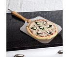 Foldable Aluminum Pizza Cake Shovel Transferring Tool with Wooden Long Handle