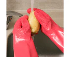 1 Pair Non-slip Peeling Gloves with Frosted Particles Emulsion Vegetable Rub Potato Peeler Gloves Kitchen Tools-Red