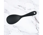 Silicone Rice Spoon Solid Color Non-stick Meal Pot Pan Scoop Kitchen Utensils-Translucent Red