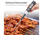Cooking Thermometer Dual Probe Clear LCD Screen Metal Preset Temperature Settings Food Thermometer for Home-Black