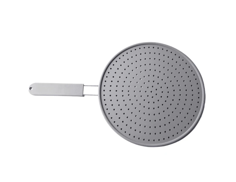 Pot Cover Spill-proof Splash Resistant Silicone Drain Sink Protection Mat Cushion Lid for Home-Grey