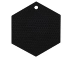 Pot Mat Tear Resistant Thick Honeycomb Anti-Slip Heat Insulation Pads for Kitchen-Black